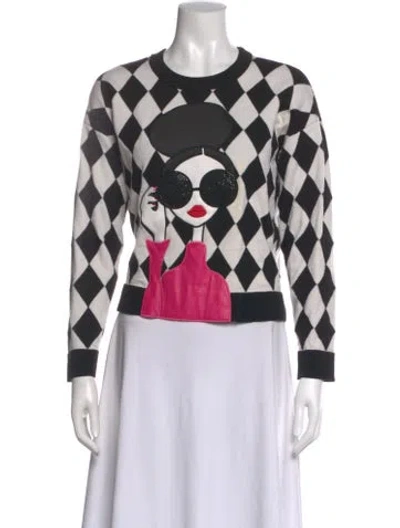 Pre-owned Alice And Olivia Wool Printed Sweater In Multi