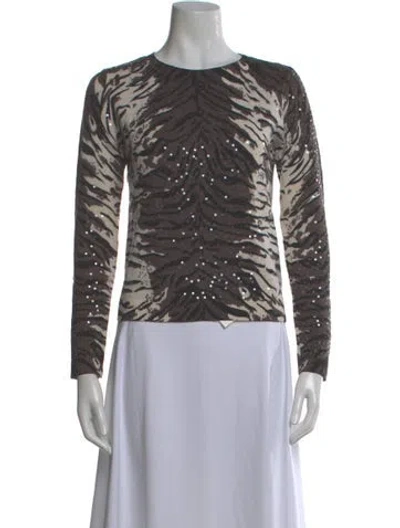 Pre-owned Alice And Olivia Wool Printed Sweater In Multi