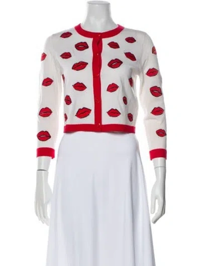 Pre-owned Alice And Olivia Wool Printed Sweater In Neutral