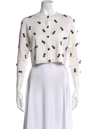 Pre-owned Alice And Olivia Wool Printed Sweater In Neutral