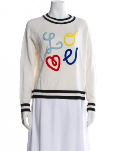 Pre-owned Alice And Olivia Wool Printed Sweater In Neutral