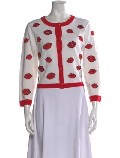 Pre-owned Alice And Olivia Wool Printed Sweater In Neutral