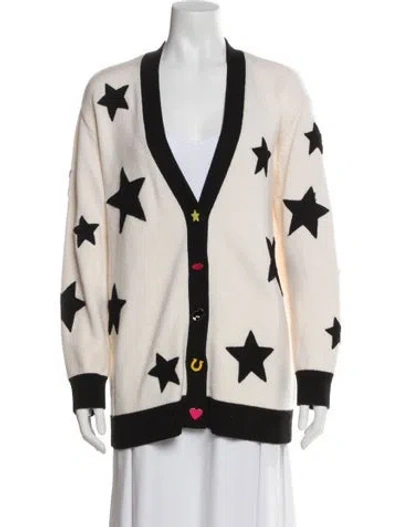 Pre-owned Alice And Olivia Wool Printed Sweater In Neutral