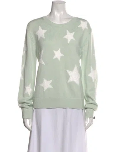 Pre-owned Alice And Olivia Wool Printed Sweater W/ Tags In Green
