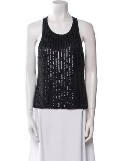 Pre-owned Alice And Olivia Wool Printed Top In White