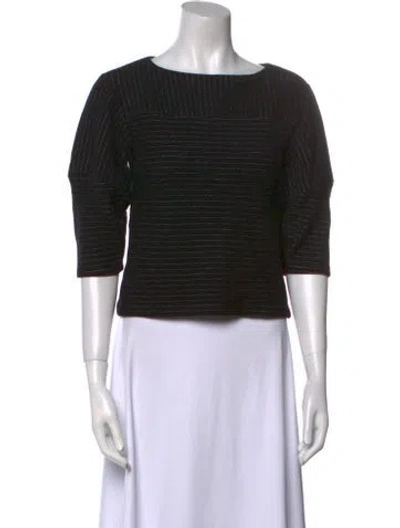 Pre-owned Alice And Olivia Wool Scoop Neck Sweater In Black