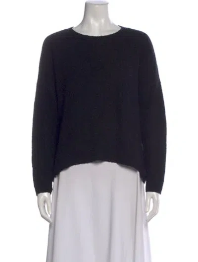 Pre-owned Alice And Olivia Wool Scoop Neck Sweater In Black