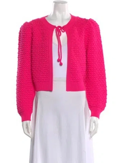 Pre-owned Alice And Olivia Wool Scoop Neck Sweater In Pink