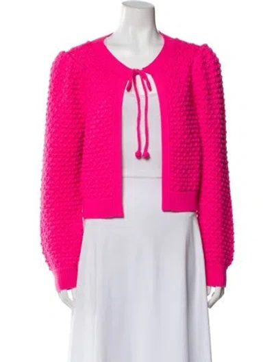 Pre-owned Alice And Olivia Wool Scoop Neck Sweater In Pink