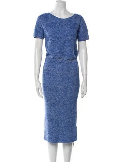 Pre-owned Alice And Olivia Wool Skirt Set In Blue