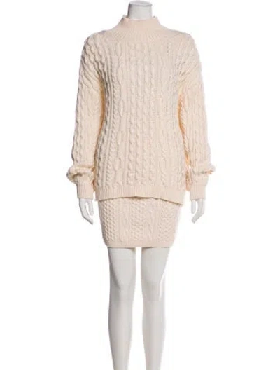 Pre-owned Alice And Olivia Wool Skirt Set In Neutral