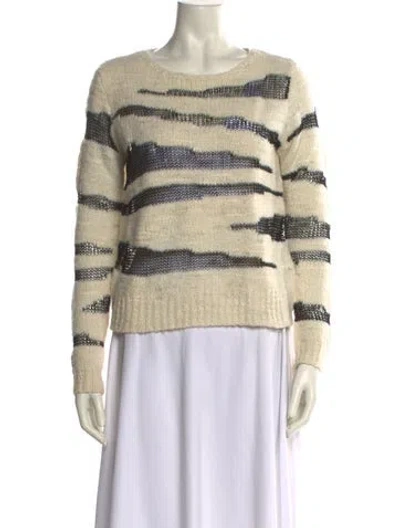 Pre-owned Alice And Olivia Wool Striped Sweater