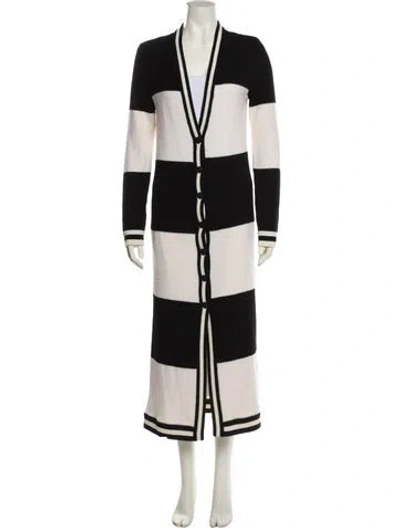 Pre-owned Alice And Olivia Wool Striped Sweater In Black