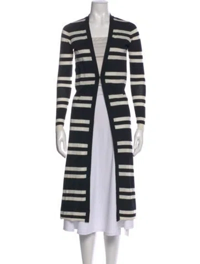 Pre-owned Alice And Olivia Wool Striped Sweater In Black