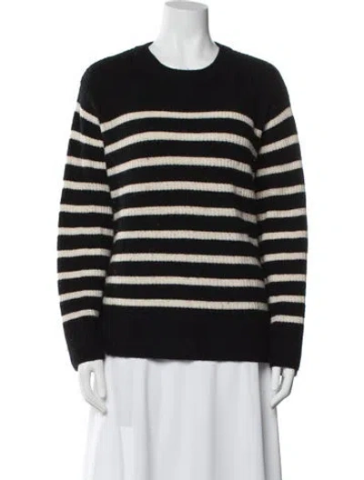 Pre-owned Alice And Olivia Wool Striped Sweater In Black