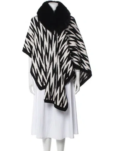 Pre-owned Alice And Olivia Wool Striped Sweater In Black