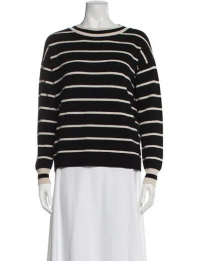 Pre-owned Alice And Olivia Wool Striped Sweater In Black