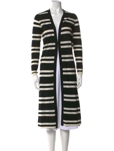 Pre-owned Alice And Olivia Wool Striped Sweater In Black