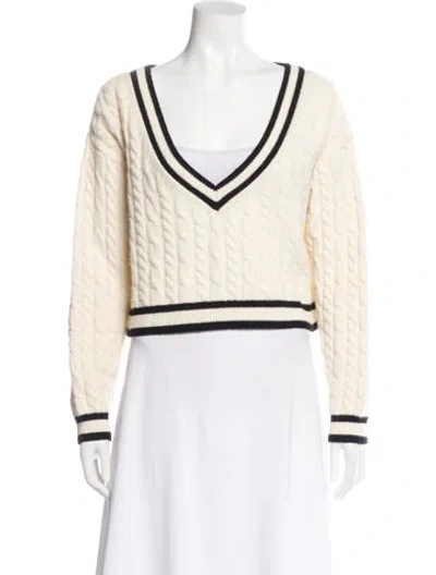 Pre-owned Alice And Olivia Wool Striped Sweater In Multi