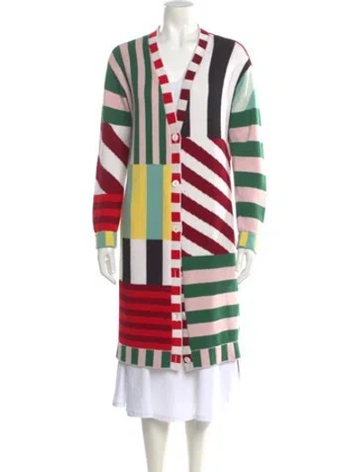 Pre-owned Alice And Olivia Wool Striped Sweater In Multi