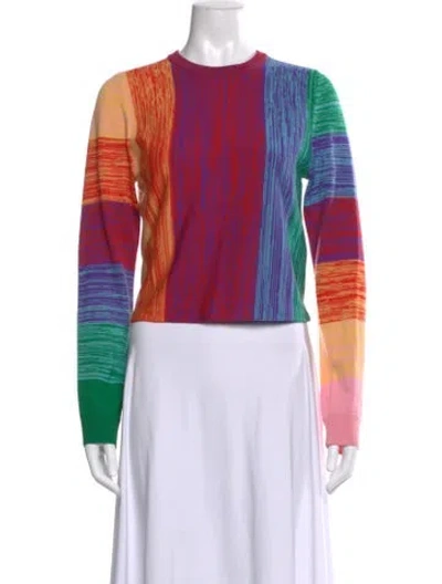 Pre-owned Alice And Olivia Wool Striped Sweater In Multi