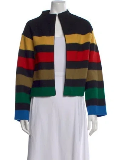Pre-owned Alice And Olivia Wool Striped Sweater In Multi
