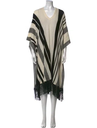 Pre-owned Alice And Olivia Wool Striped Sweater In Neutral