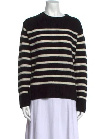 Pre-owned Alice And Olivia Wool Striped Sweater W/ Tags In Neutral