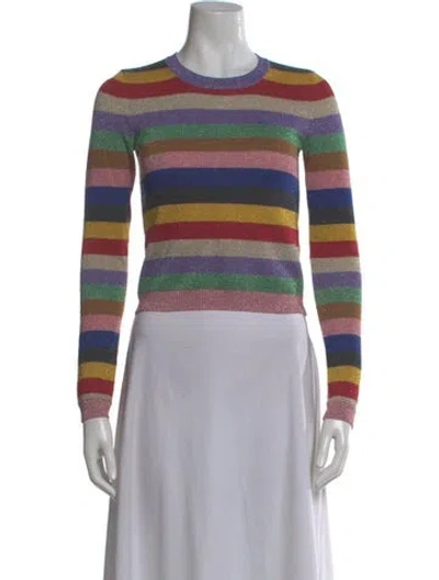 Pre-owned Alice And Olivia Wool Striped Top In Multi