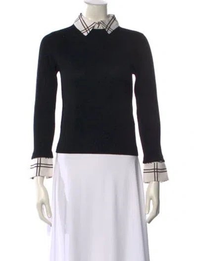 Pre-owned Alice And Olivia Wool Sweater In Black