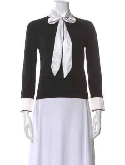 Pre-owned Alice And Olivia Wool Sweater In Black