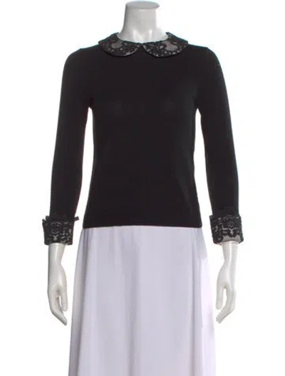 Pre-owned Alice And Olivia Wool Sweater In Black