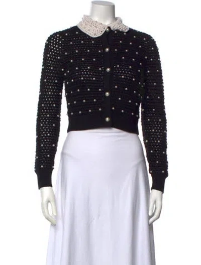 Pre-owned Alice And Olivia Wool Sweater In Black