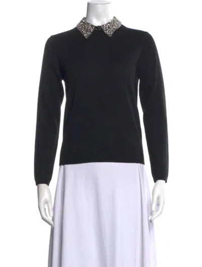 Pre-owned Alice And Olivia Wool Sweater In Black