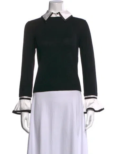 Pre-owned Alice And Olivia Wool Sweater In Black