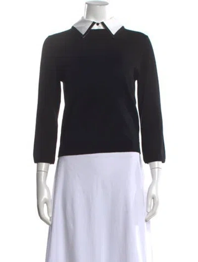 Pre-owned Alice And Olivia Wool Sweater In Black