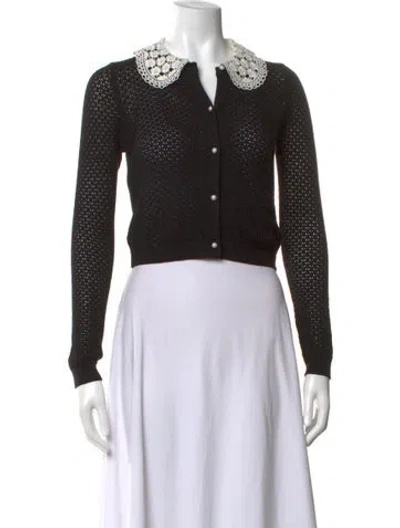 Pre-owned Alice And Olivia Wool Sweater In Black
