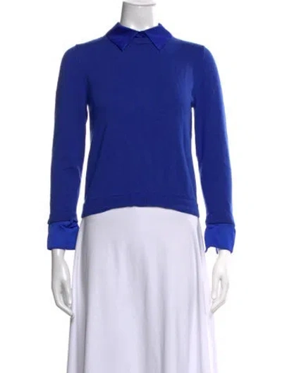 Pre-owned Alice And Olivia Wool Sweater In Blue