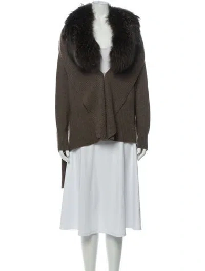 Pre-owned Alice And Olivia Wool Sweater In Brown