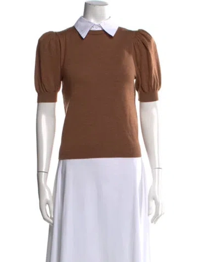Pre-owned Alice And Olivia Wool Sweater In Brown