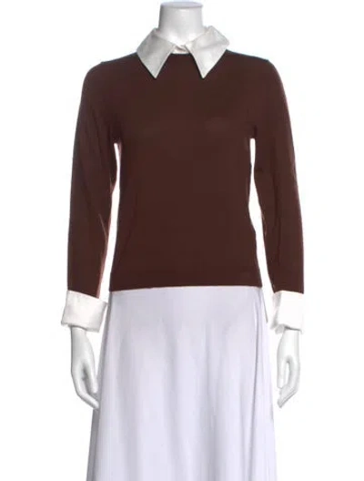 Pre-owned Alice And Olivia Wool Sweater In Brown