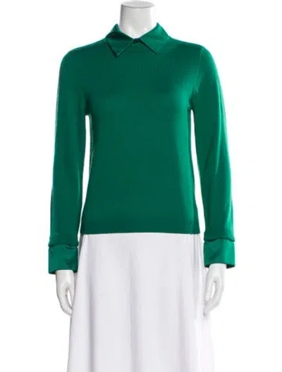 Pre-owned Alice And Olivia Wool Sweater In Green