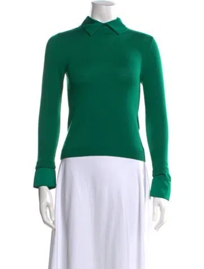 Pre-owned Alice And Olivia Wool Sweater In Green