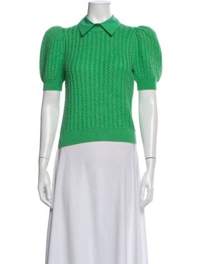 Pre-owned Alice And Olivia Wool Sweater In Green