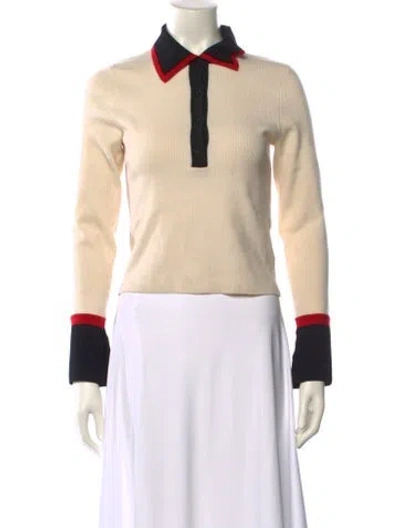 Pre-owned Alice And Olivia Wool Sweater In Neutral