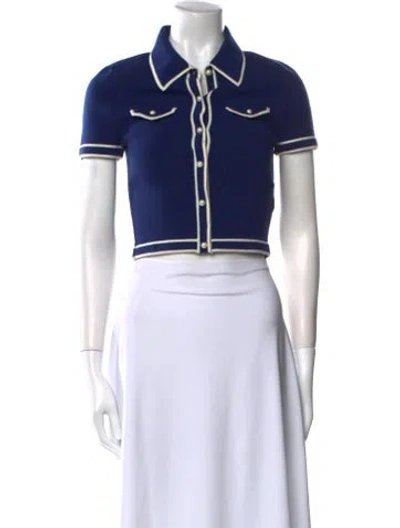 Pre-owned Alice And Olivia Wool Sweater W/ Tags In Blue