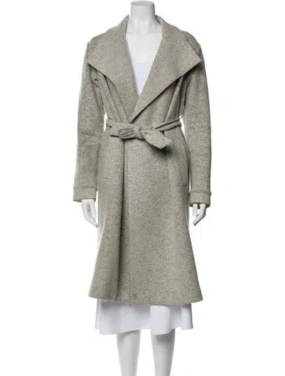 Pre-owned Alice And Olivia Wool Trench Coat In Green