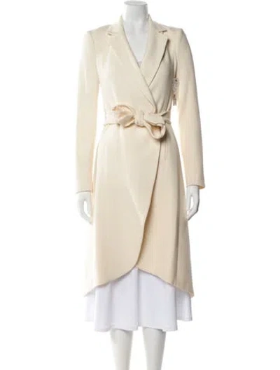 Pre-owned Alice And Olivia Wool Trench Coat In Neutral