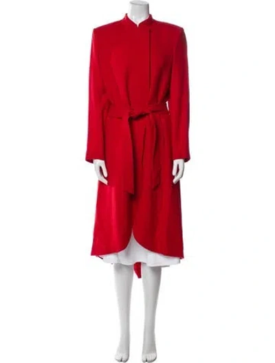 Pre-owned Alice And Olivia Wool Trench Coat W/ Tags In Red