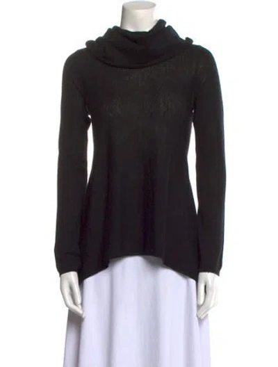 Pre-owned Alice And Olivia Wool Turtleneck Sweater In Black